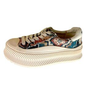 Circus NY By Sam Edelman Womens Platform Sneakers Aztec Multicolor Pattern Size